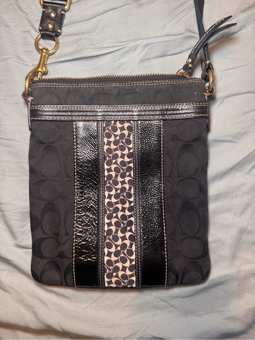 Vintage Coach Hamptons 10266 Signature Swingpack Crossbody